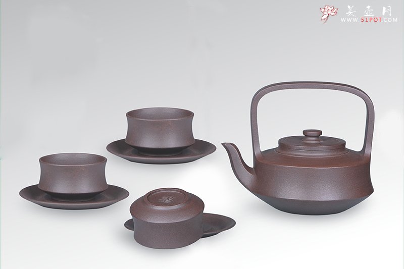 紫砂壶图片：提壁组壶 - 宜兴紫砂壶网