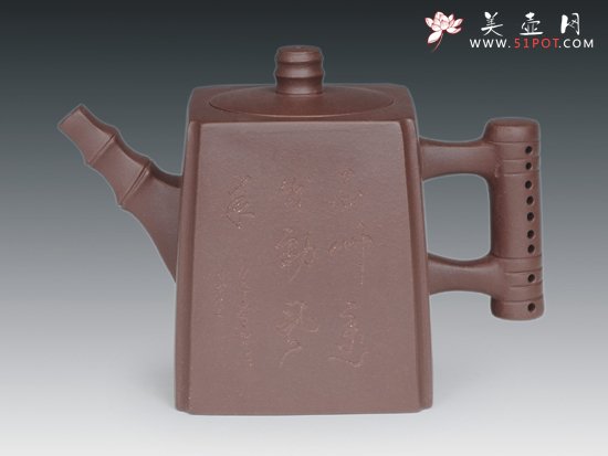 紫砂壶图片：四方竹节 - 宜兴紫砂壶网