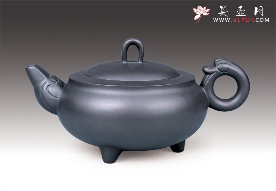 紫砂壶图片：环龙三足 - 宜兴紫砂壶网