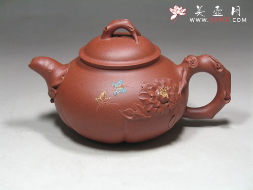 紫砂壶图片：双蝶恋花 - 宜兴紫砂壶网