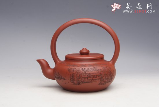 紫砂壶图片：雪茂提梁 - 宜兴紫砂壶网