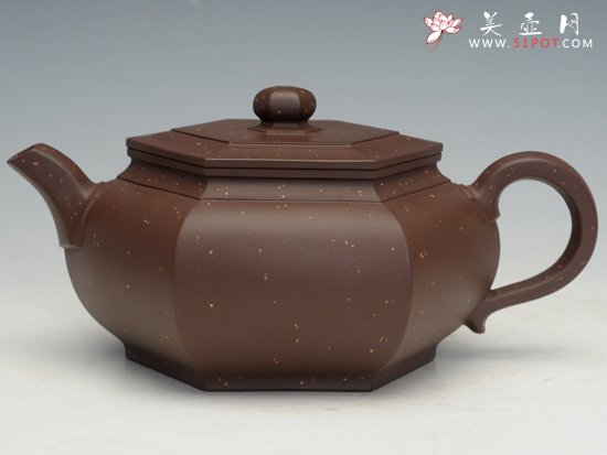 紫砂壶图片：大彬六方壶 - 宜兴紫砂壶网