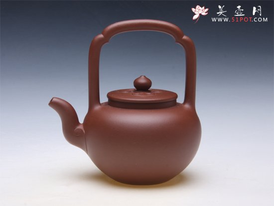 紫砂壶图片：吴经提梁 - 宜兴紫砂壶网