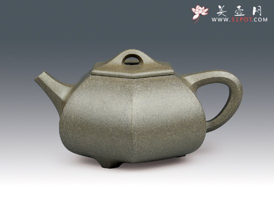 紫砂壶图片：六方石瓢 - 宜兴紫砂壶网