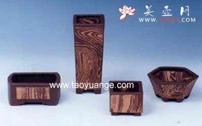 紫砂壶图片：胶泥小花盆 - 宜兴紫砂壶网