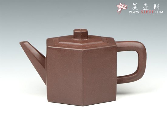 紫砂壶图片：六方础柱 - 宜兴紫砂壶网