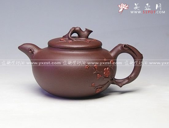 紫砂壶图片：一枝春 - 宜兴紫砂壶网