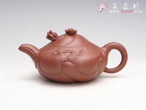 紫砂壶图片：鱼化龙 泥料：底槽清 - 宜兴紫砂壶网