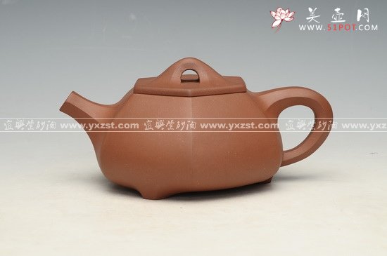 紫砂壶图片：六方石瓢 - 宜兴紫砂壶网