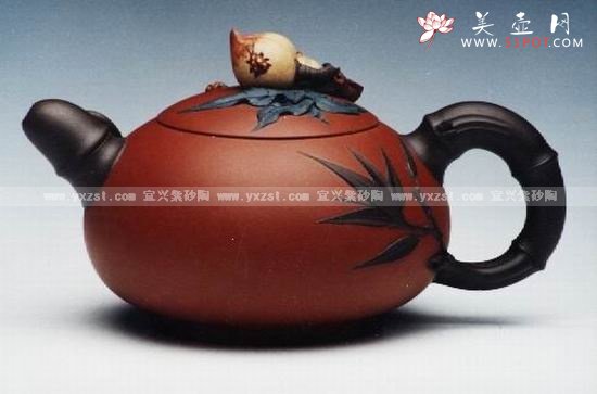 紫砂壶图片：竹寿壶 - 宜兴紫砂壶网