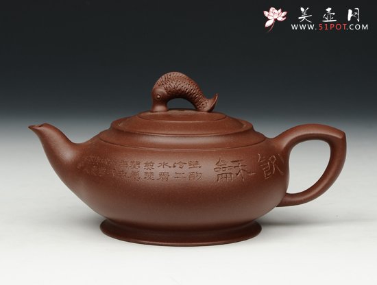 紫砂壶图片：鱼欢 - 宜兴紫砂壶网