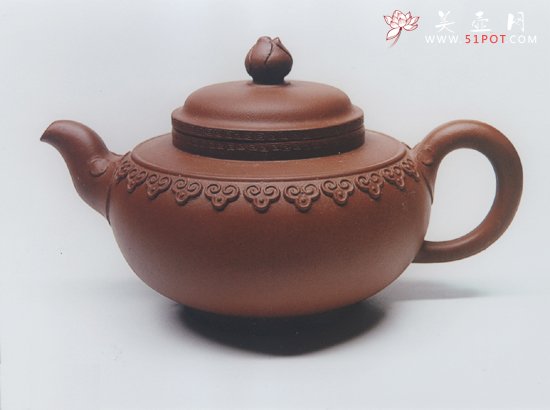 紫砂壶图片：平底如意 - 宜兴紫砂壶网