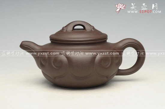 紫砂壶图片：仿古如意 - 宜兴紫砂壶网