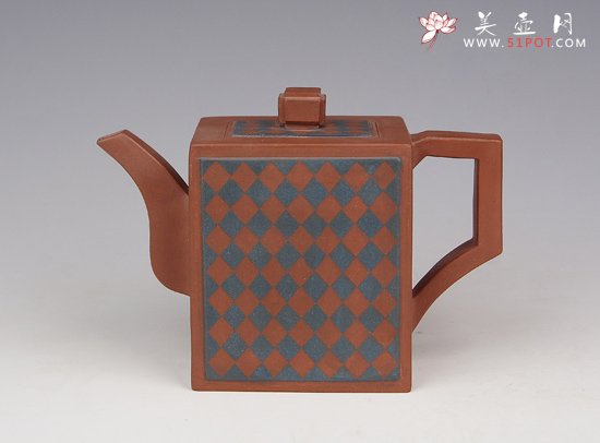 紫砂壶图片：菱形四方 - 宜兴紫砂壶网