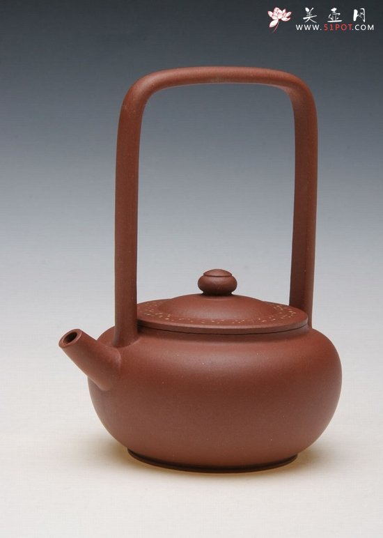 紫砂壶图片：金轮提梁 - 宜兴紫砂壶网