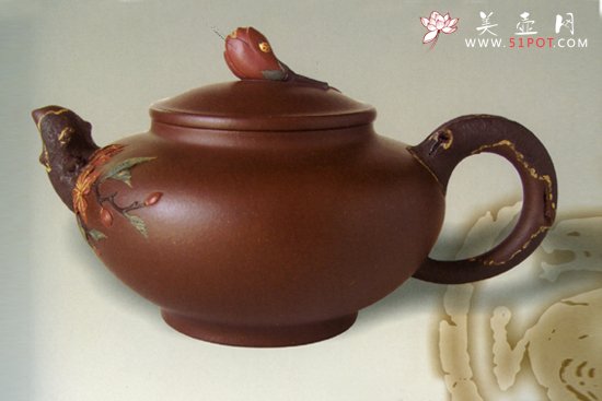 紫砂壶图片：迎春花壶 - 宜兴紫砂壶网