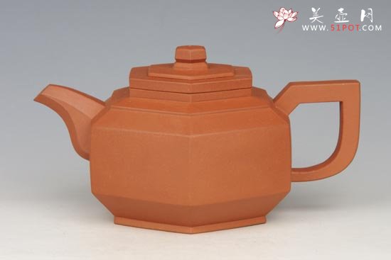 紫砂壶图片：六方抽盖 - 宜兴紫砂壶网