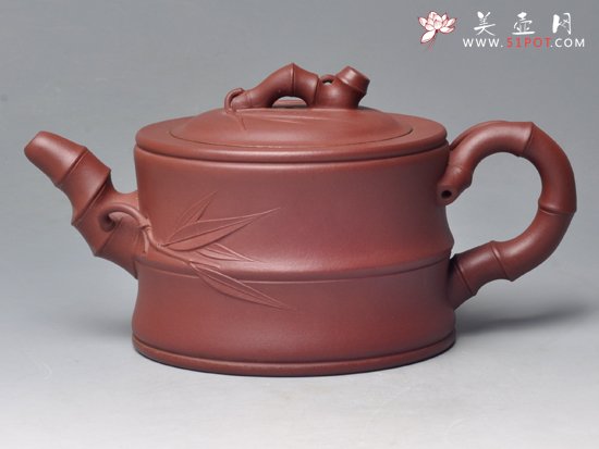 紫砂壶图片：竹段（清水泥）35... - 宜兴紫砂壶网