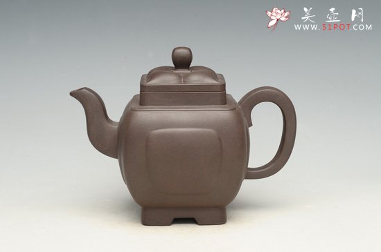 紫砂壶图片：四方菱花 - 宜兴紫砂壶网