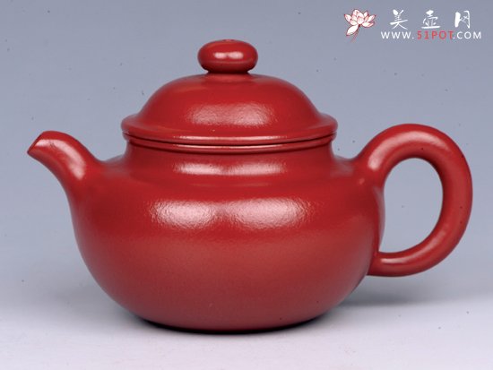 紫砂壶图片：小掇球（朱泥大红袍） - 宜兴紫砂壶网