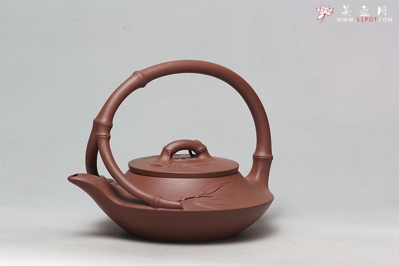紫砂壶图片：竹节提梁 - 宜兴紫砂壶网