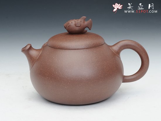 紫砂壶图片：鱼乐 - 宜兴紫砂壶网