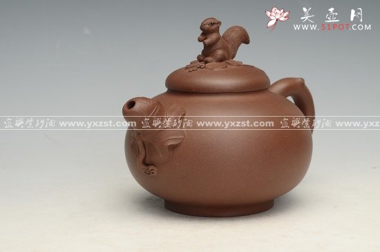 紫砂壶图片：松鼠 - 宜兴紫砂壶网