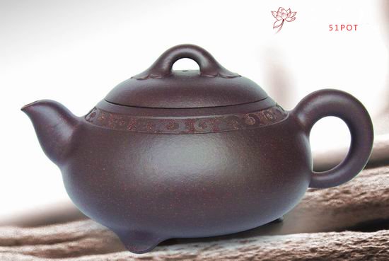 紫砂壶图片：三脚如意 - 宜兴紫砂壶网