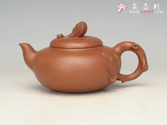 紫砂壶图片：佛手柿圆 - 宜兴紫砂壶网