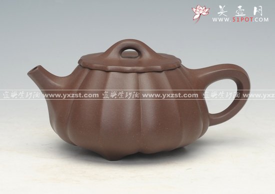 紫砂壶图片：筋纹石瓢 - 宜兴紫砂壶网
