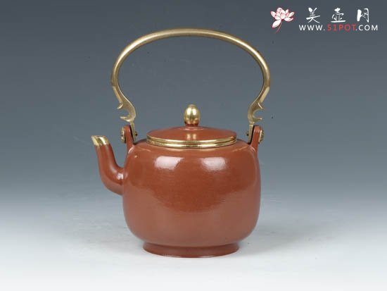 紫砂壶图片：云锦提梁  200cc - 宜兴紫砂壶网