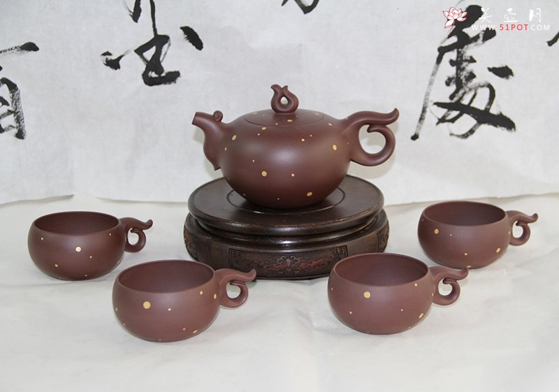 紫砂壶图片：火焰套壶 - 宜兴紫砂壶网