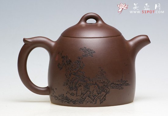 紫砂壶图片：水村渔歌 - 宜兴紫砂壶网