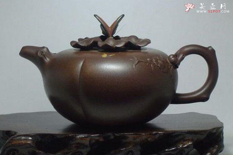 紫砂壶图片：彩蝶壶 - 宜兴紫砂壶网