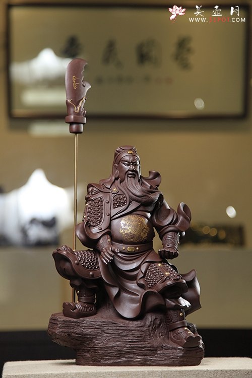 紫砂壶图片：关公 - 宜兴紫砂壶网