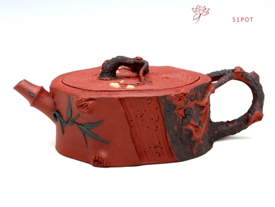 紫砂壶图片：树桩壶  拼紫  ... - 宜兴紫砂壶网