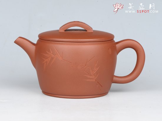 紫砂壶图片：汉瓦  容量：200cc  泥料：小红泥 - 宜兴紫砂壶网