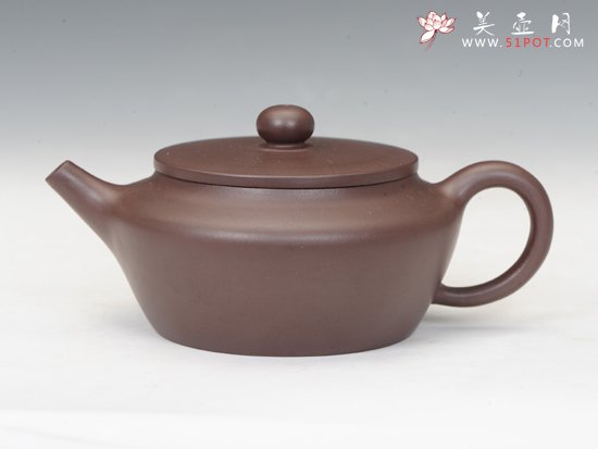 紫砂壶图片：大口扁 - 宜兴紫砂壶网