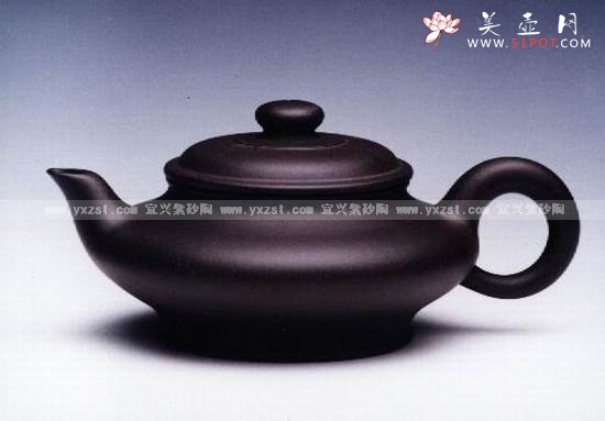 紫砂壶图片：虚扁 - 宜兴紫砂壶网