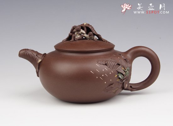 紫砂壶图片：听雨潘月初 - 宜兴紫砂壶网