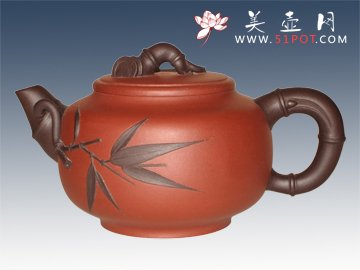 紫砂壶图片：双色竹段 - 宜兴紫砂壶网