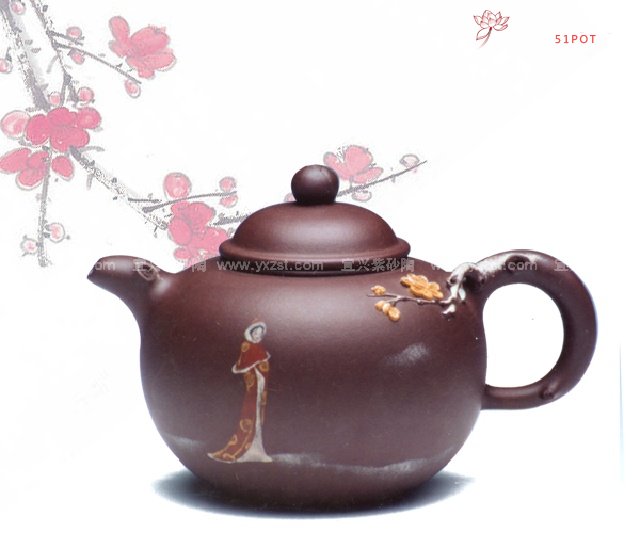 紫砂壶图片：踏雪寻梅 - 宜兴紫砂壶网
