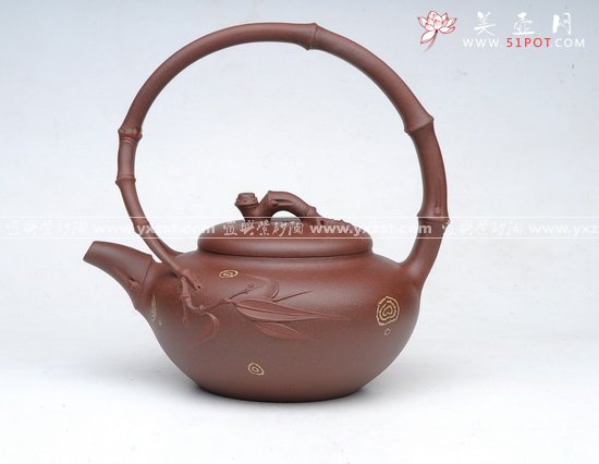 紫砂壶图片：缘竹提 - 宜兴紫砂壶网