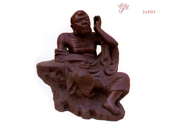 紫砂壶图片：挖耳罗汉作者：高级工艺师吴克强 - 宜兴紫砂壶网