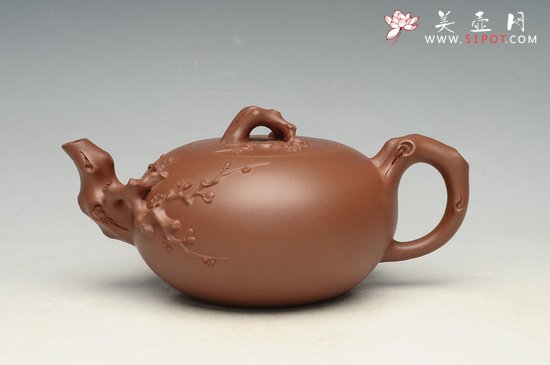 紫砂壶图片：含梅咏春 - 宜兴紫砂壶网