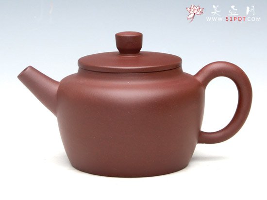 紫砂壶图片：瓶盖莲子（紫泥）400ML - 宜兴紫砂壶网