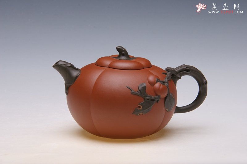 紫砂壶图片：丹柿壶 - 宜兴紫砂壶网