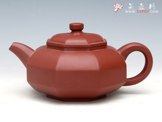 紫砂壶图片：八方壶（底槽清）500ML - 宜兴紫砂壶网