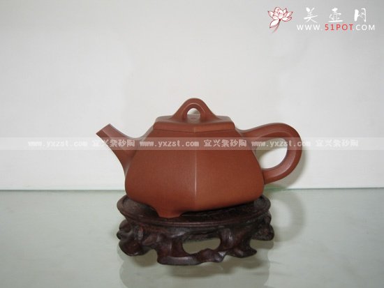 紫砂壶图片：六方石瓢 - 宜兴紫砂壶网