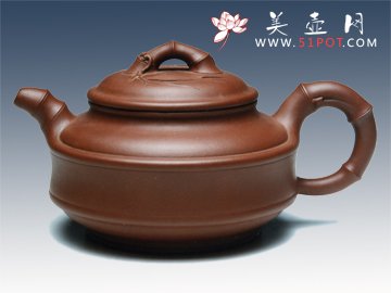 紫砂壶图片：双线竹鼓 - 宜兴紫砂壶网